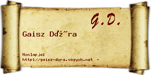 Gaisz Dóra névjegykártya